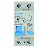IXTRIMA Vermogensschakelaar 1P+N 16A 30mA 220V-6KA 2 modules 30 mA voor DIN-rail