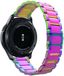 Strap-it Stalen schakel bandje 20mm - Regenboog - Geschikt voor 20mm smartwatches