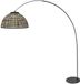 Anne Lighting - Curve vloerlamp - naturel zwart - bamboe metaal - booglamp - E27