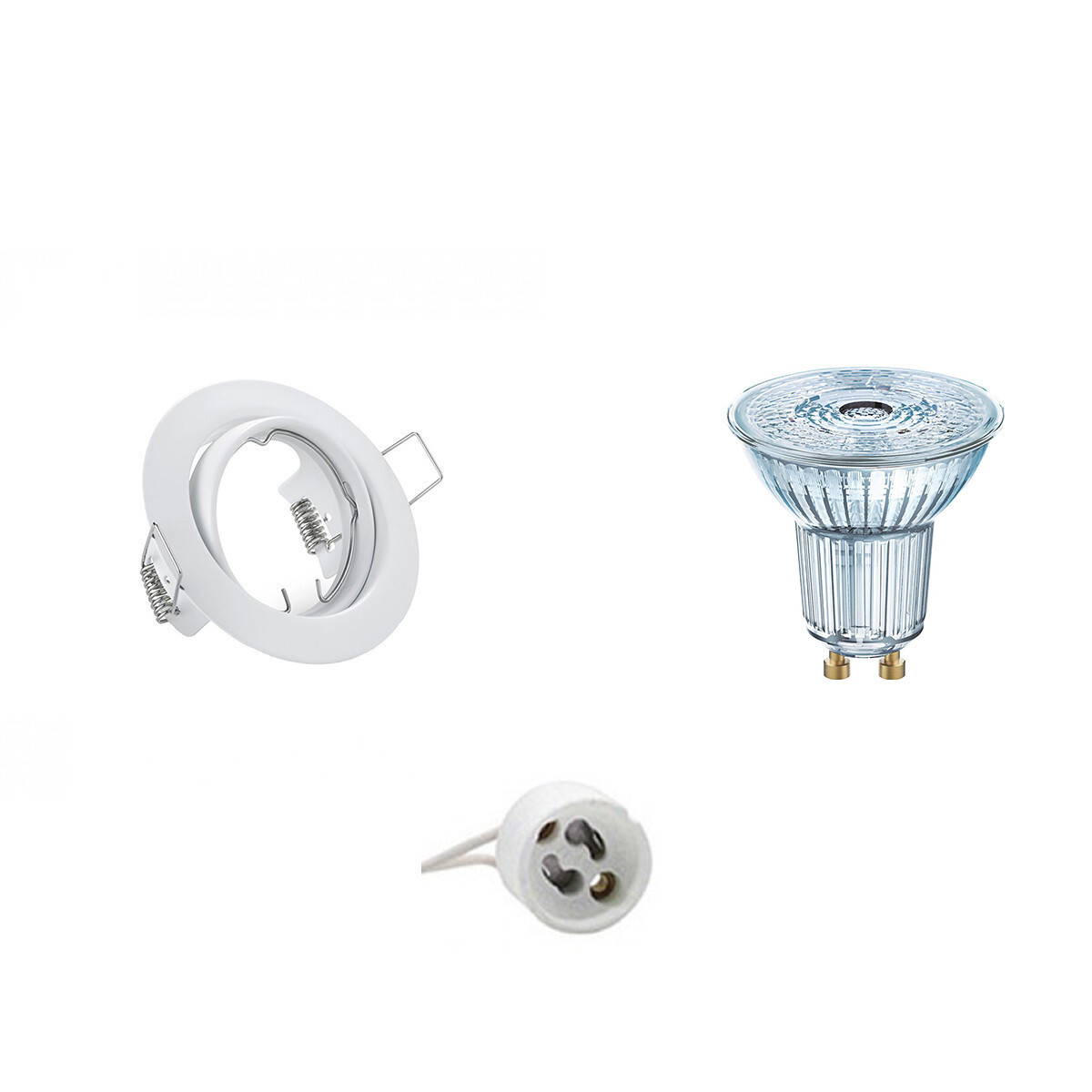 Osram - LED Spot Set - Parathom PAR16 927 36D - GU10 Fitting - Dimbaar - Inbouw Rond - Mat Wit - 5.5W - Warm Wit 2700K - Kantelbaar Ã˜83mm