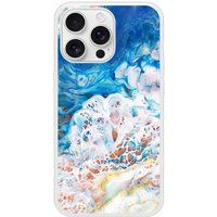Apple iPhone 16 Marbre ocean Verstevigd hoesje met sublimatie bedrukking