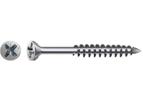 Spax Platkop, Kruiskop Z - 200 stuks - Roestvrijstaal - Metallic