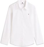 Tommy Hilfiger Dames Lange Mouwen Shirt Katoen/Elastaan Wit Maat 46
