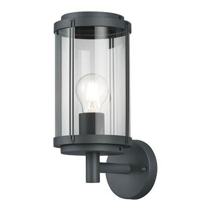 Trio Tanaro Wandlamp - Grijs - Aluminium - E27 - Antraciet