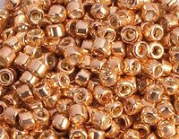 Japanse parels cilinder schat verzinkt perzik 3,3 mm.8/0 100gr.