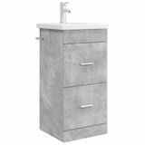 vidaXL Badkamermeubel met Wastafel Betongrijs 42 x 40 x 84,5 cm