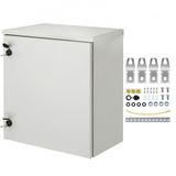 VEVOR schakelkast 60x60x30cm NEMA 4 buitenbehuizing IP65 water- en stofdicht koudgewalst koolstofstaal scharnierende aansluitdoos voor buiten- en binnengebruik met regenhoes
