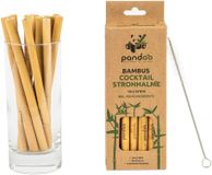 Pandoo set van 12 cocktail-rietjes van 100% bamboe