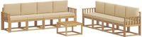 vidaXL - Bank loungeset - 8 zitplekken - Wit en Beige