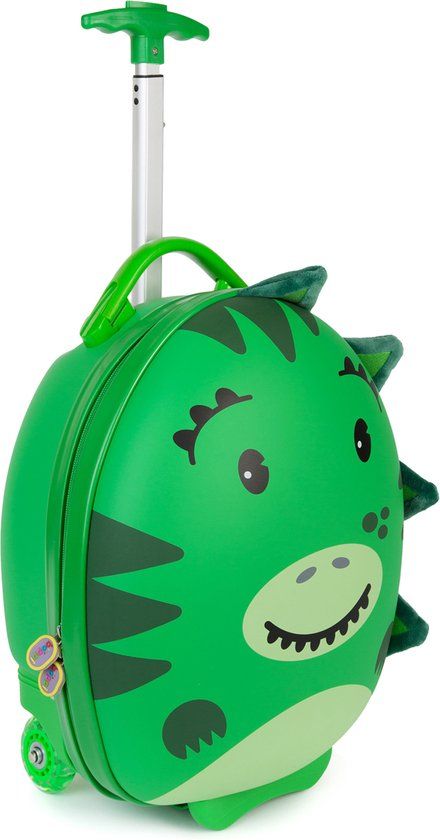 Kindertrolley - dino - handbagage - hardcase - 17L - 2 wielen - unisex