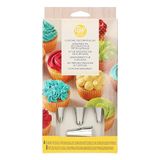 Wilton Cupcake Decorating Set/12 spuitmonden, roestvrij staal, zilver, 3 x 11 x 22 cm, 12 stuks