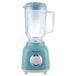 Kooper Elektrische mixer lichtblauw en ivoorkleurig, maatbeker van glas, 1,5 l, roestvrijstalen messen, 2 snelheden, 500 W