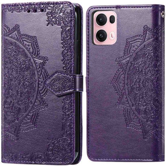 imoshion Hoesje - Geschikt voor Oppo Reno 13 Pro - Mandala Bookcase - Paars