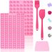 Non-branded Baking Mat Set of 2 with Cute Animal Patterns for Pet Treats, pink, Silicone, 19 x 29 cm