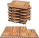 Sans marque 33 Pièces Dalles de terrasse Composite Prime Oak Dalles de terrasse Dalles de balcon Sans entretien Montage facile et rapide