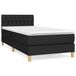 VidaXL Boxspringbed met matras, noir, 140x190 cm, rembourré