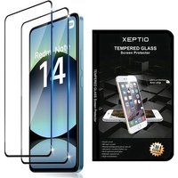 XEPTIO Protection écran complet Vitre en verre trempé Full cover noir pour Xiaomi Redmi Note 14 5G