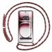Transparante Oppo Transparante beschermhoes voor Oppo Reno 12 5G, met koord, roze/goud