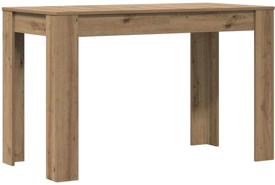 vidaXL Eettafel 120x60x76 cm bewerkt hout artisanaal eikenkleur
