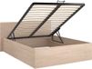 Vente-unique Bed met opbergruimte hout natuurlijk licht 140 x 190 cm