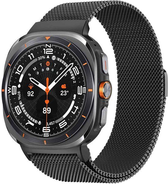 imoshion Milanees magnetisch bandje voor Samsung Galaxy Watch Ultra 2 (2026) / Ultra (2024/2025) - Zwart
