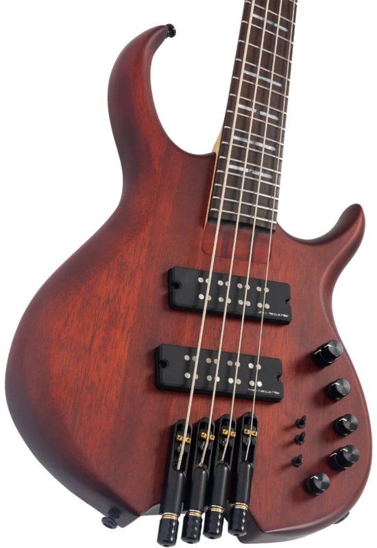 Sire Marcus Miller M6H 4-String Mahogany Satin headless elektrische basgitaar met gigbag