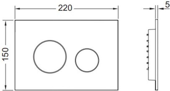 Tece TeceLoop WC bedieningsplaat - Wit - Dual Flush - Rond