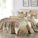 Chezmoi Collection Delaney 2-delige bloemen patchwork vintage gewassen 100% katoen quiltset, Twin
