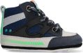 BunniesJR 222122-529 Jongens Babysneakertjes - Blauw - Leer - Veters