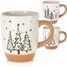 HOME STYLING COLLECTION Mug en céramique - 330 ml - Motif sapin de Noël - Blanc