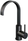 Brauer Black Edition Hoge Opbouw Wastafelmengkraan met Draaibare Platte Uitloop Model A Mat Zwart