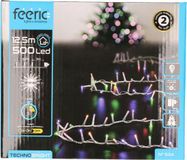 Feeric lights & Christmas Feeric lights Feestverlichting - gekleurd - 12 meter - 500 led lampjes - transparant snoer
