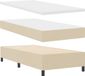 vidaXL Boxspringbed met matras en hoofdeinde Crème 90 x 200 cm Stof