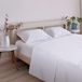 ECOMMERC3 Extra zacht en comfortabel laken voor bedden van 160 cm, wit, gemaakt in Spanje, ademend, onderhoudsvriendelijk