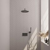 Brauer Gunmetal Carving Thermostatische Regendoucheset Inbouw