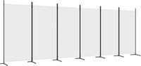 vidaXL Kamerscherm met 6 panelen 520x180 cm stof wit