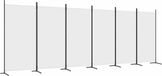 vidaXL Kamerscherm met 6 panelen 520x180 cm stof wit