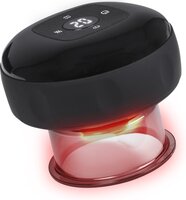 Nuvance Cupping Cup - Elektrisch - 12 Standen & Temperaturen - Cupping Set - Incl. eBook - Full Body - Massage Apparaat - Zwart