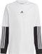 Adidas Street Jam 2in1 T-shirt Met Lange Mouwen Wit 7-8 Years Jongen
