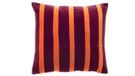 Dutch Decor VASCO - coussin décoratif 45x45 cm - velours - rayé - Purple Potion - violet, orange - Coussin intérieur inclus - Coussins de luxe pour salon et canapé