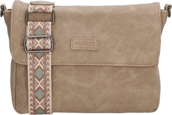 Beagles Malaga Crossbody Schoudertas met Trendy Schouderband - Dames Tas - Lichttaupe