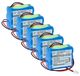 vhbw 5x batterie de remplacement pour Visonic GP65AAM6YMX, LTT-AA1300LSDX6Y, GP211ATH6XML, GP220AAH6YMX pour système d'alarme, système d'alarme (2000 mAh, 7,2 V, NiMH)