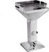 Fioren Grill au charbon de bois, modèle Fioren – Convient pour jardin, camping et extérieur – Grill portable en entonnoir avec espace de rangement – Inox – 48x63x90 cm