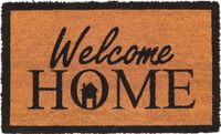 Casame Kokosmat Raja Plus Welcome Home 45x75cm Beige/Zwart