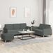 Maison Exclusive ensemble de canapé 3 pièces avec coussins, gris foncé, tissu