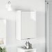 Maison Exclusive Armoire de salle de bain exclusive, finition blanche haute brillance, dimensions : 39 x 23,5 x 65 cm
