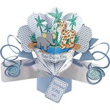 Suki Gifts International Pop-up Card JF Baby Jongen, Meerkleurig, 13 x 21 x 19 cm
