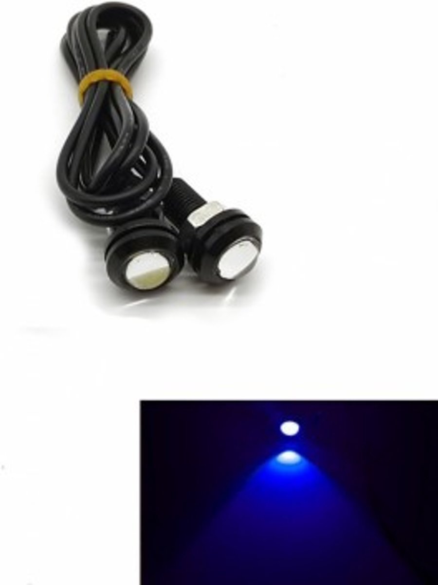 ABC-LED 18MM LED - Eagle Eye - Blauw - Waterproof