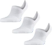 FALKE Cool Kick Bundle 3-Pack onzichtbar eenkleurig materiaal multipack footies unisex wit - maat 46-48