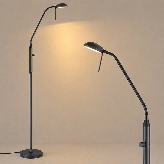 Home Sweet Home SOLIS vloerlamp - zwart - dimbaar - incl. G9 LED